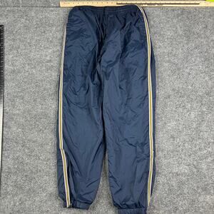 C&B Sports Windbreaker Pants Mens Size M Navy Nylon Elastic Waist StripedJoggers